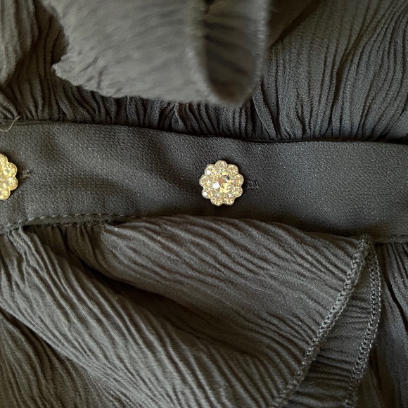 Black Ruffled Top - Picture 3 of 6